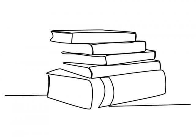 stack-of-books-continuous-line-drawing-isolated-minimalistic-trendy-vector-id1318669361