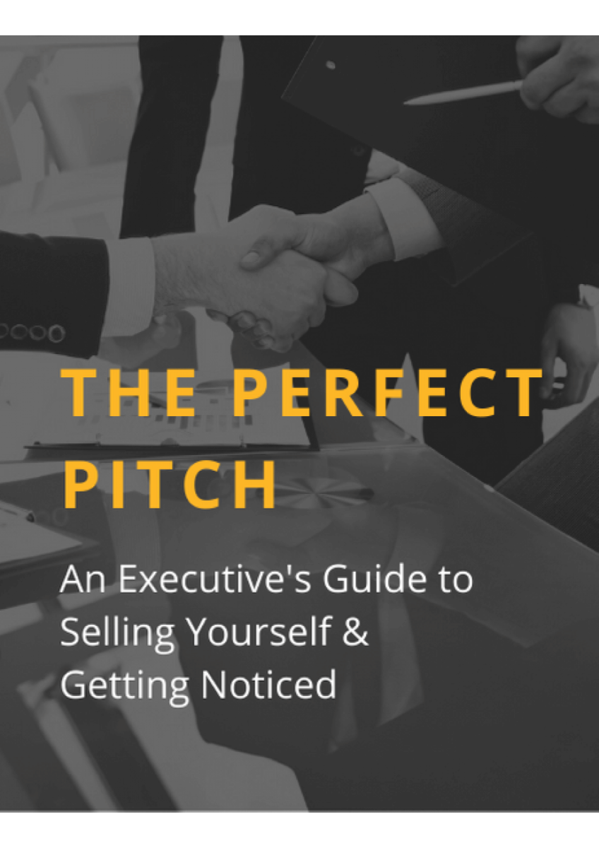 The Perfect Pitch An Executive's Guide to Selling Yourself & Getting