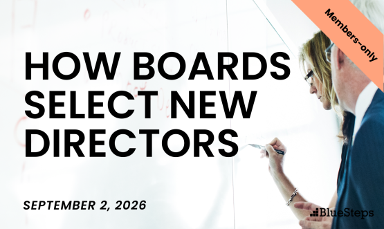How Boards Select New Directors